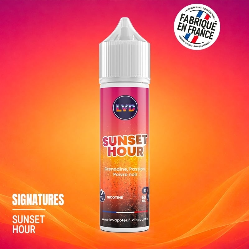 Grenadine Passion Poivre Noir 50 ml Sunset Hour - Le Vapoteur Discount