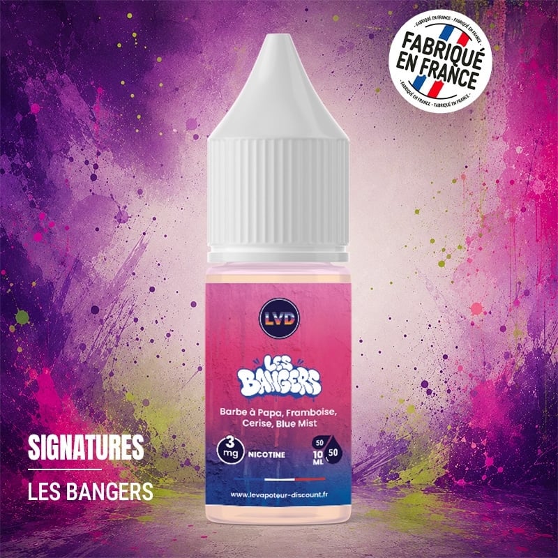 E-liquid Cotton Candy Raspberry Cherry Blue Mist 10 ml Les Bangers - Le Vapoteur Discount cheap | Le Vapoteur Discount