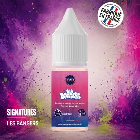 E-liquide Barbe à Papa Framboise Cerise Blue Mist 10 ml Les Bangers - Le Vapoteur Discount pas cher | Le Vapoteur Discount