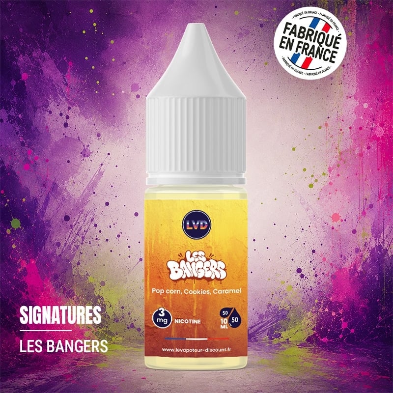 E-liquide Pop Corn Cookies Caramel 10 ml Les Bangers - Le Vapoteur Discount pas cher | Le Vapoteur Discount