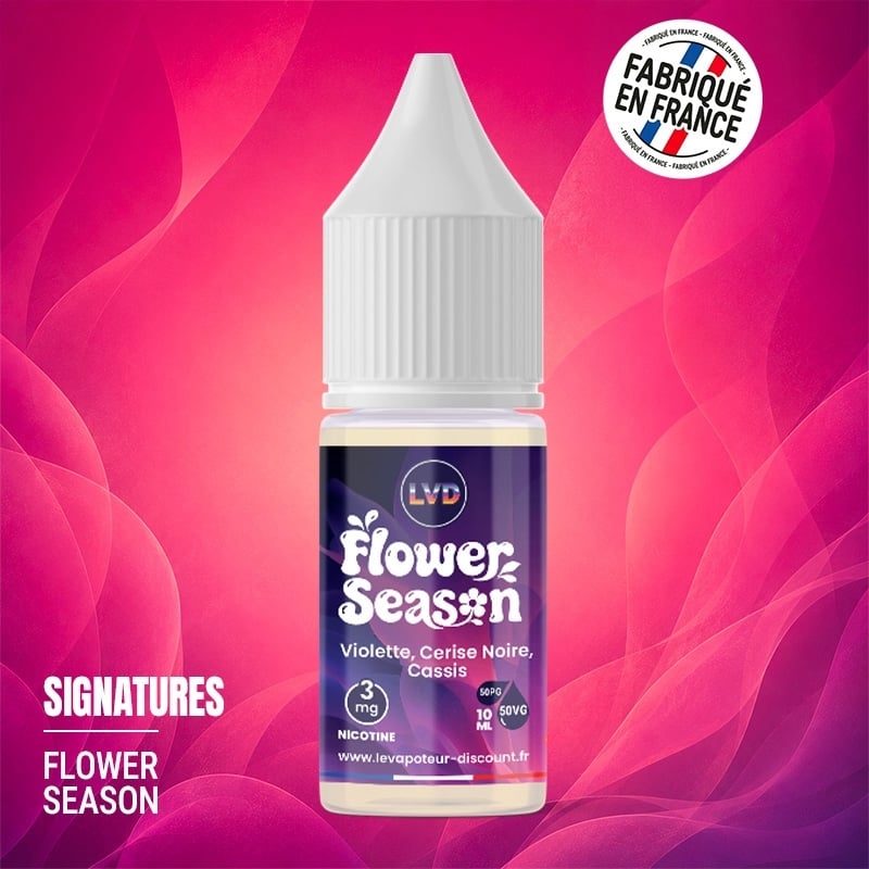 E-liquid Violet Black Cherry Blackcurrant 10 ml Flower Season cheap | Le Vapoteur Discount
