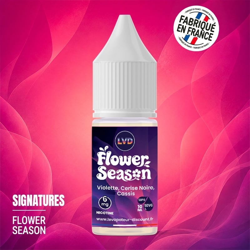 Violet Black Cherry Blackcurrant 10 ml Flower Season - Le Vapoteur Discount