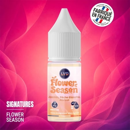 E-liquide Jasmin Pêche Blanche Abricot 10 ml Flower Season pas cher | Le Vapoteur Discount