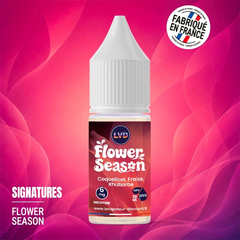 Poppy Strawberry Rhubarb 10 ml Flower Season - Le Vapoteur Discount