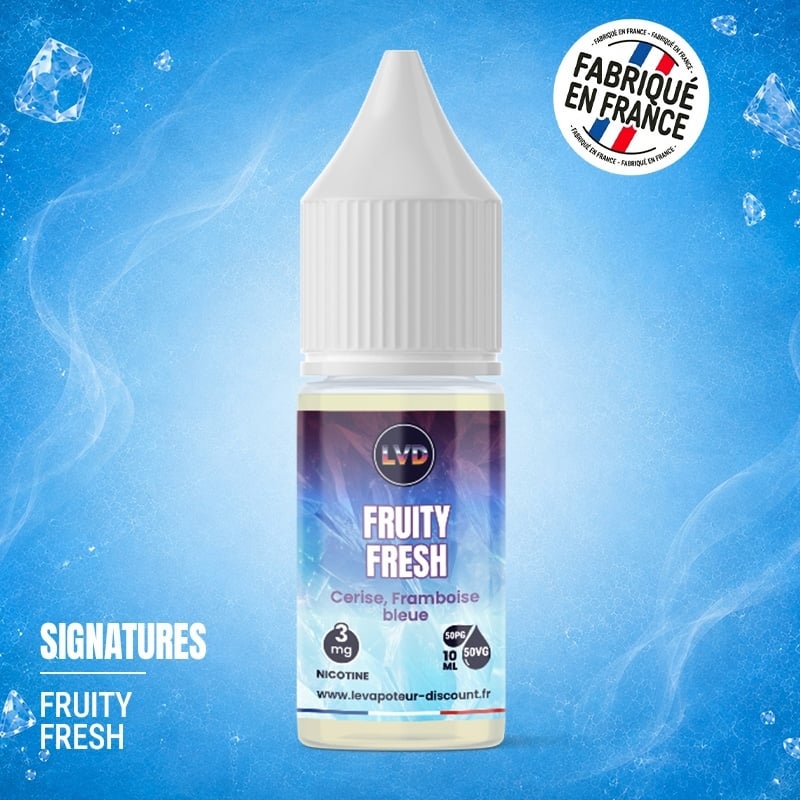 E-liquide Cerise Framboise bleue 10 ml Fruity Fresh pas cher | Le Vapoteur Discount