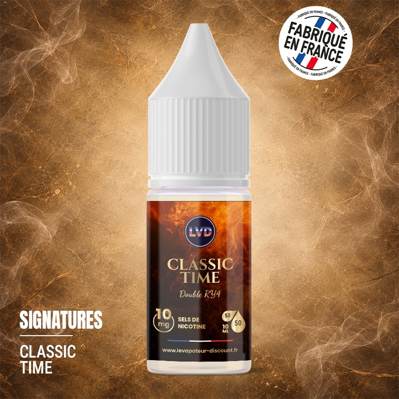 Double RY4 Nicotine Salt 10 ml Classic Time - Le Vapoteur Discount