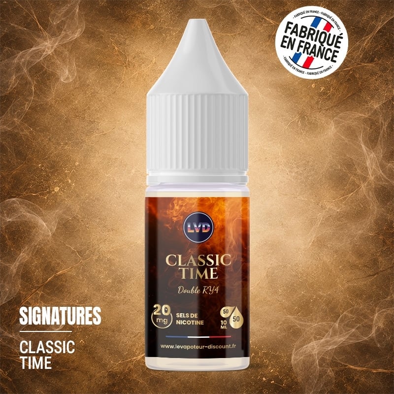 Double RY4 sel de nicotine 10 ml Classic Time - Le Vapoteur Discount