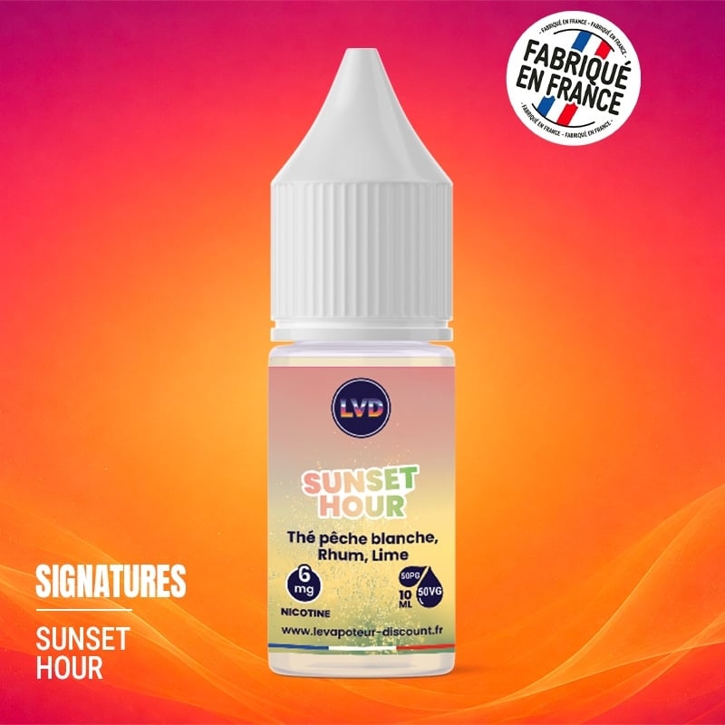 White Peach Tea Rum Lime 10 ml Sunset Hour - Le Vapoteur Discount
