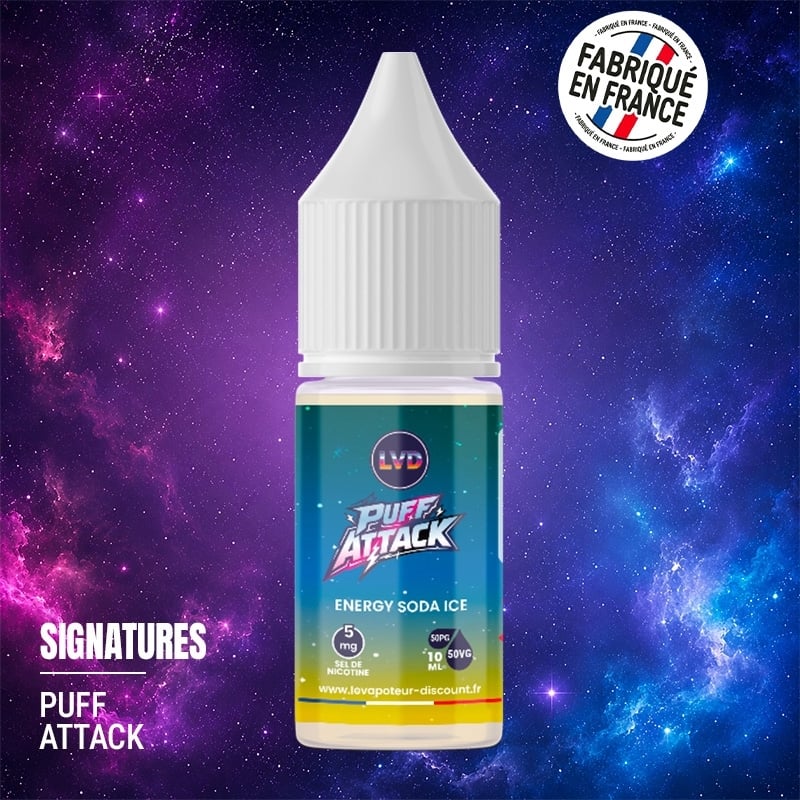 Energy Soda Ice Nic Salt E-liquid 10 ml Puff Attack | Le Vapoteur Discount
