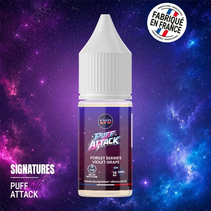 Forest Berries Violet Grape Nic Salt E-liquid 10 ml Puff Attack | Le Vapoteur Discount