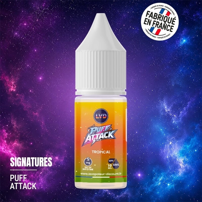 Tropical Nic Salt E-liquid 10 ml Puff Attack | Le Vapoteur Discount