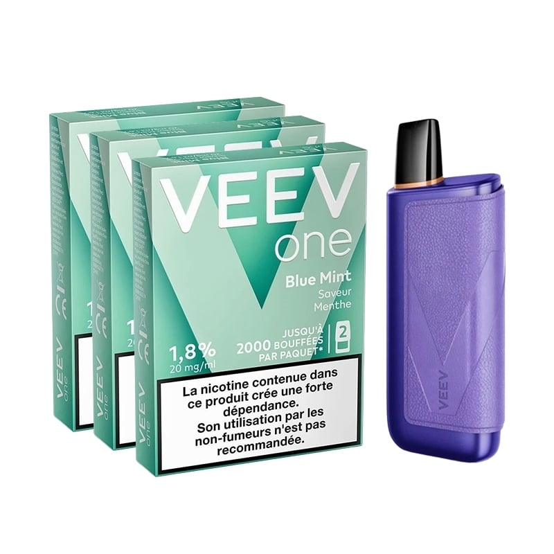 Pack Veev One Plus - Battery + 3 refills Blue Mint | Le Vapoteur Discount