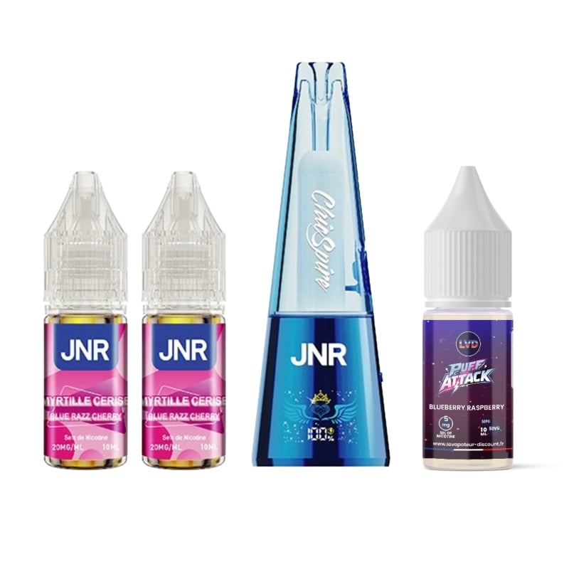 Puff JNR Chicspire 26.5 K Blueberry Cherry + 1 Puff Attack | Le Vapoteur Discount