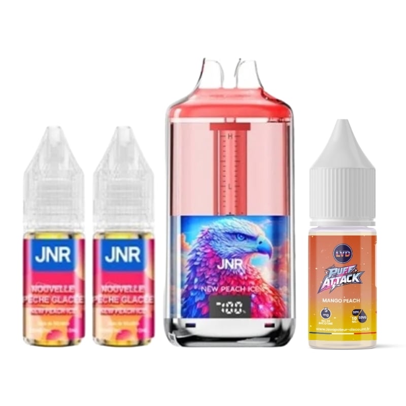 Puff JNR 30K Falcon Gem+ New Peach Ice + 1 Puff Attack | Le Vapoteur Discount