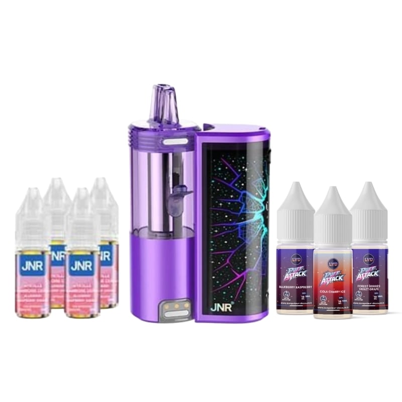 Puff JNR Meteorite 100K Blueberry Raspberry Cherry + 3 Puff Attack| Le Vapoteur Discount