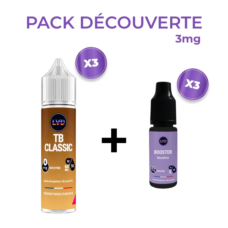 E-liquid Pack Le TB Classic 3 x 50 ml 3mg or 6 mg | Le Vapoteur Discount