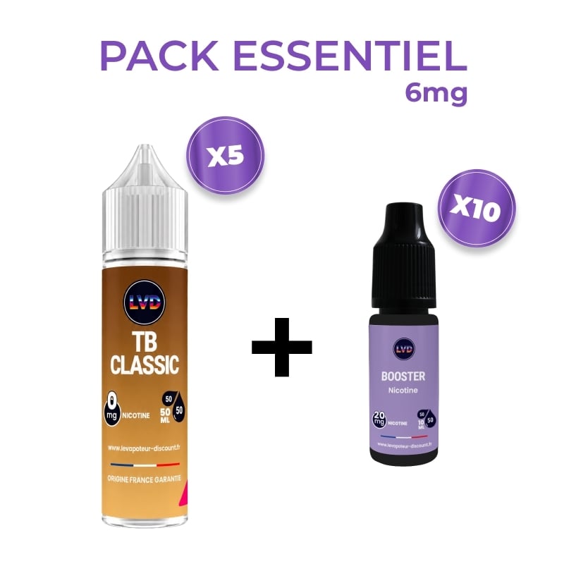 Pack eliquide Le TB Classic 5 x 50 ml 3mg ou 6 mg | Le Vapoteur Discount