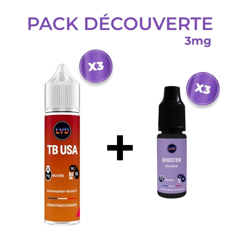 Pack eliquide Le Tb USA 3 x 50 ml 3mg ou 6 mg | Le Vapoteur Discount
