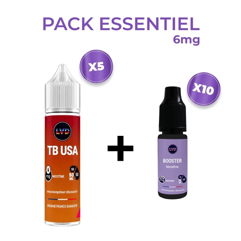 Pack eliquide Le TB USA 5 x 50 ml 3mg ou 6 mg | Le Vapoteur Discount