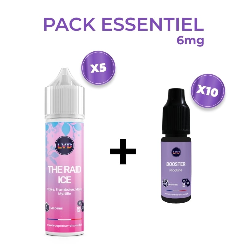 Pack eliquide The Raid Ice 5 x 50 ml 3mg ou 6 mg | Le Vapoteur Discount