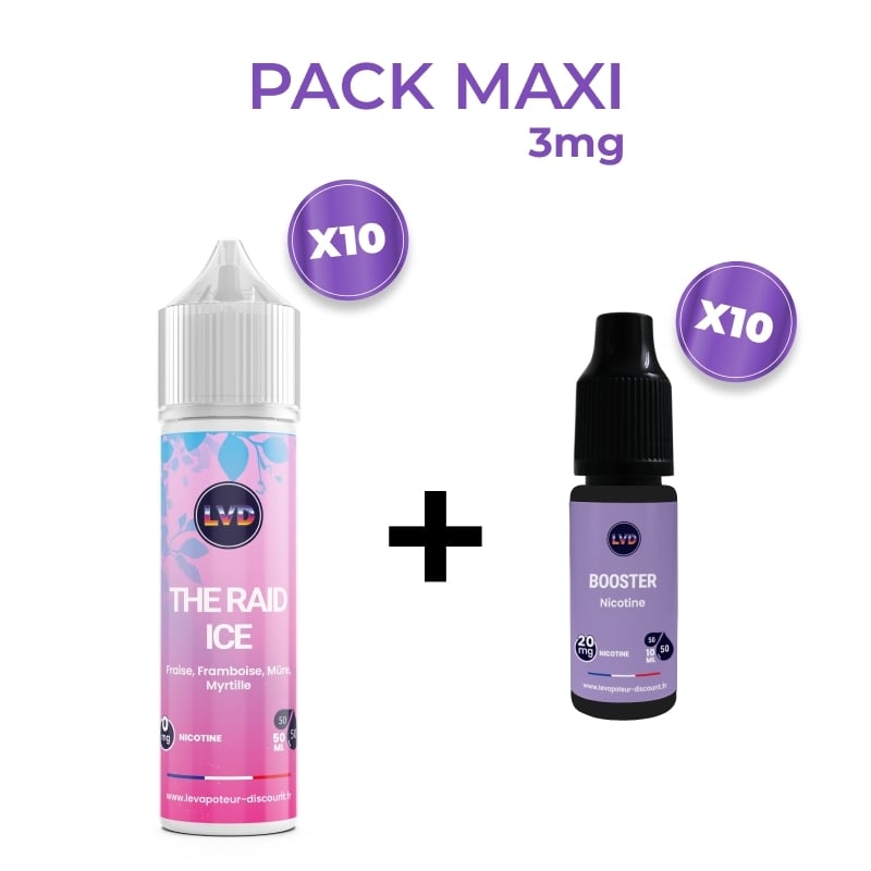 E-liquid Pack The Raid Ice 10 x 50 ml 3 mg or 6 mg | Le Vapoteur Discount