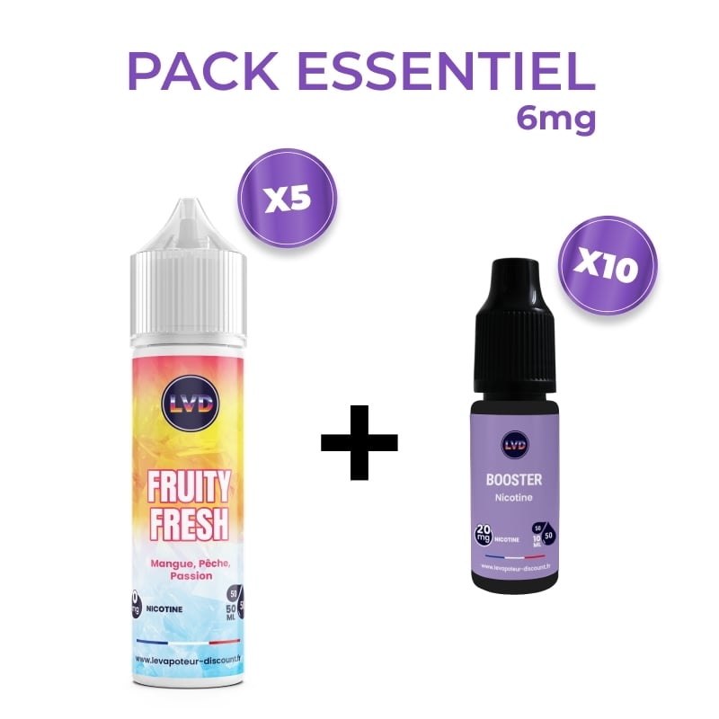Pack eliquide Mangue Pêche Passion 5 x 50 ml 3mg ou 6 mg | Le Vapoteur Discount