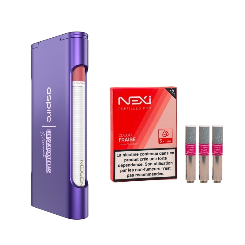 Pods Nexi One Dual Classic Strawberry Fruity Pack 20 mg - Aspire x LVD pas cher