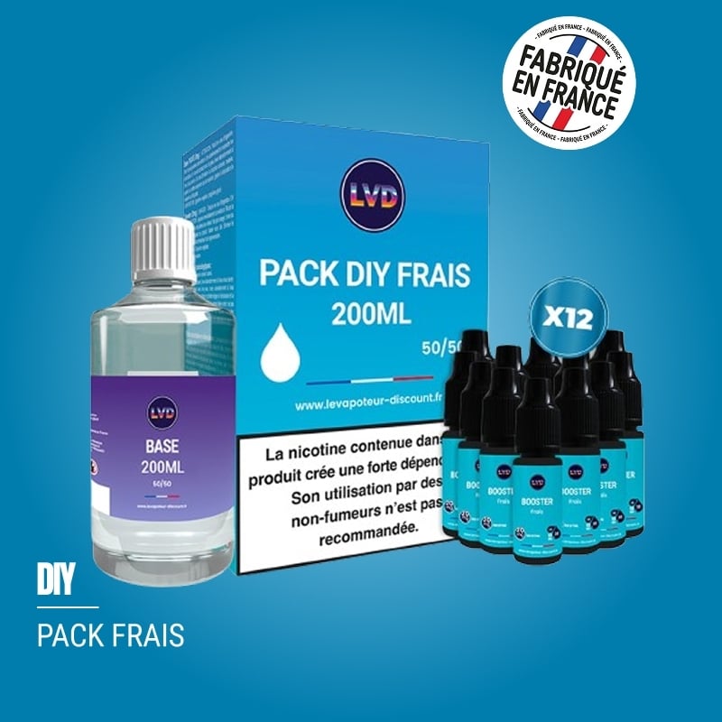 Pack DIY Frais 12 mg 200 ml - Le Vapoteur Discount