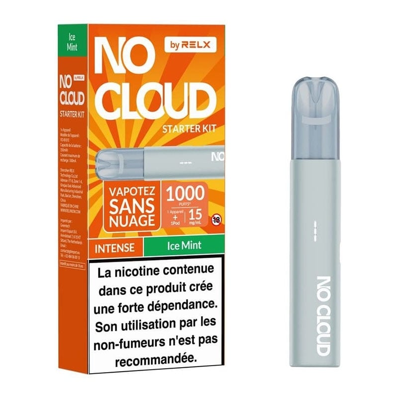Kit pod No Cloud Intense Ice Mint RELX | Le Vapoteur Discount
