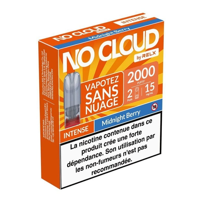 Pre-filled Cartridges No Cloud Intense Midnight Berry - RELX pas cher