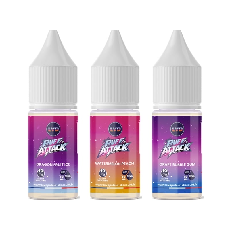 Pack Puff Attack Sels de Nicotine 10 ml (x3) - Le Vapoteur Discount