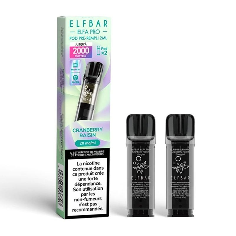 Cartouches Elfa Pro Cranberry Raisin - Elfbar pas cher