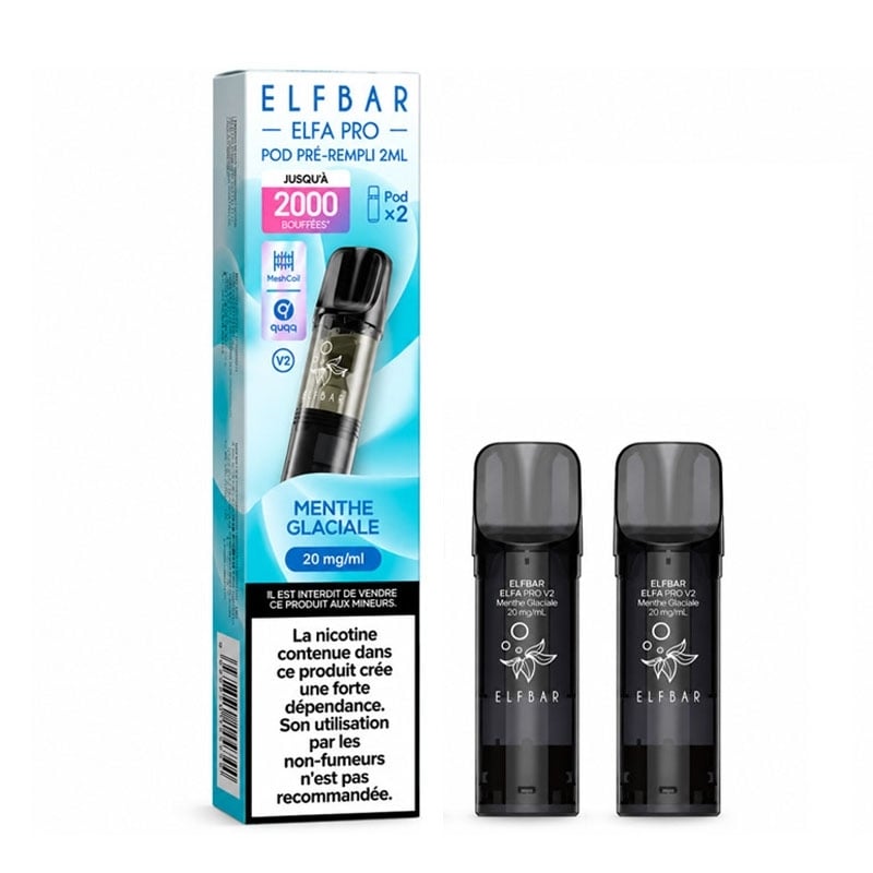 Cartouches Elfa Pro Menthe Glaciale - Elfbar pas cher
