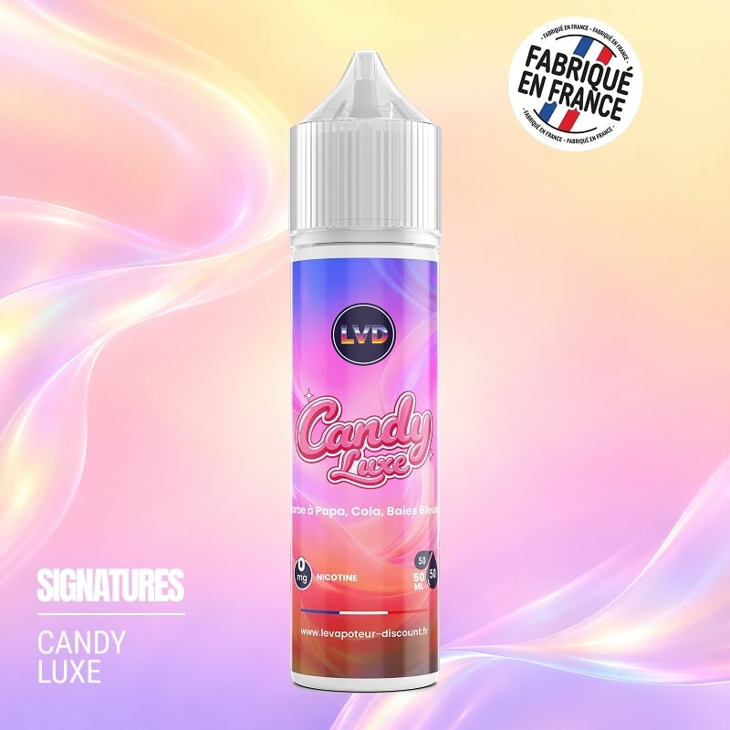 Barbe à Papa Cola Baies Bleues 50 ml Candy Luxe - Le Vapoteur Discount