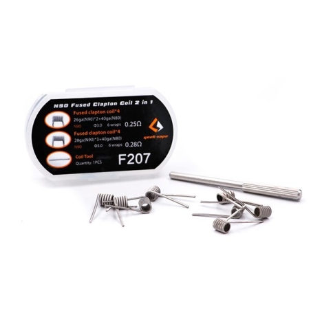 N90 Fused Clapton coil 2 en 1 (x8) - Geek Vape pas cher N90 Fused Clapton coil 2 en 1 (x8) - Geek Vape pas cher