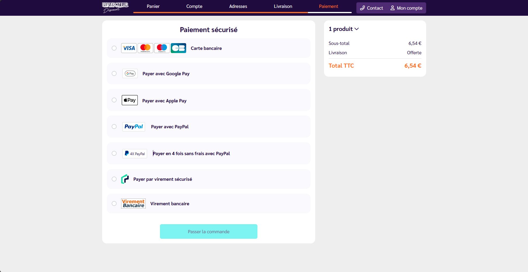 Paiement sécurisé