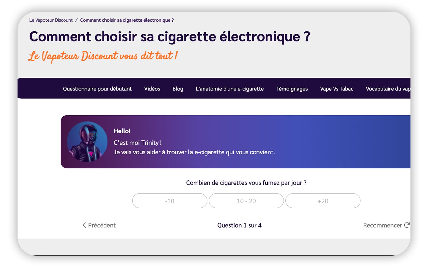 Calculateur Cigarette Electronique