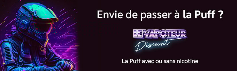 Puff cigarette rechargeable avec ou sans nicotine