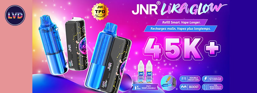 Puff JNR Lira Glow 45K Framboise Bleue Glace | Le Vapoteur Discount