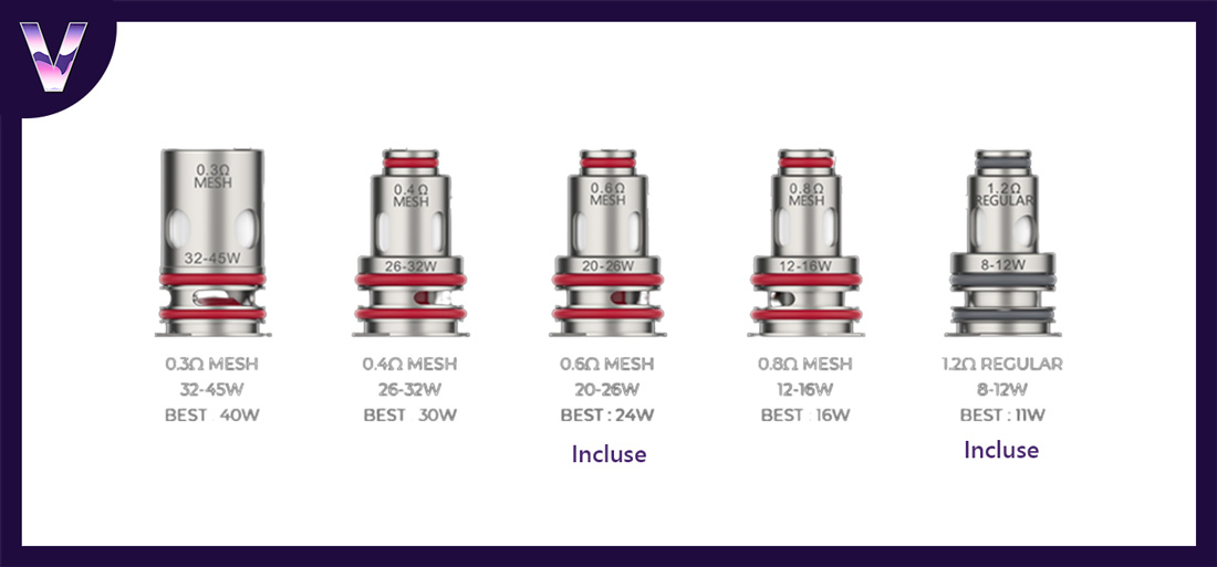 slider resistances compatible kit gen fit 40 vaporesso pas cher 