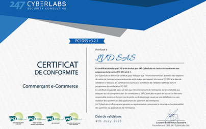 Certificat PCI DSS