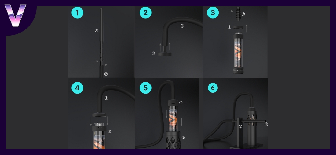 slider dock hookah air de chez fumytech pas cher mode d'emploi