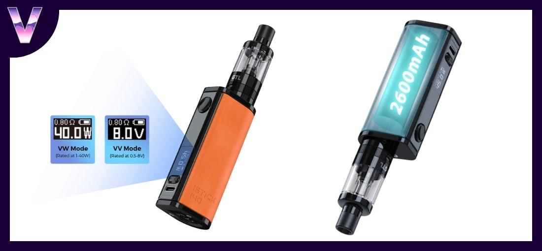 slider batterie 40W et 2600 mAh du kit istick i40 de la marche eleaf pas cher