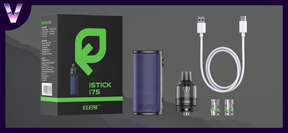 slider kit istick i75 pas cher de chez eleaf contenu de la boite 