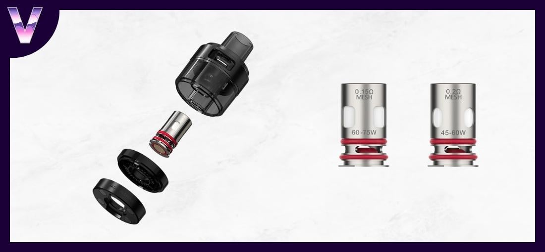 slider kit gen pt80s de vaporesso pas cher resistance gtx