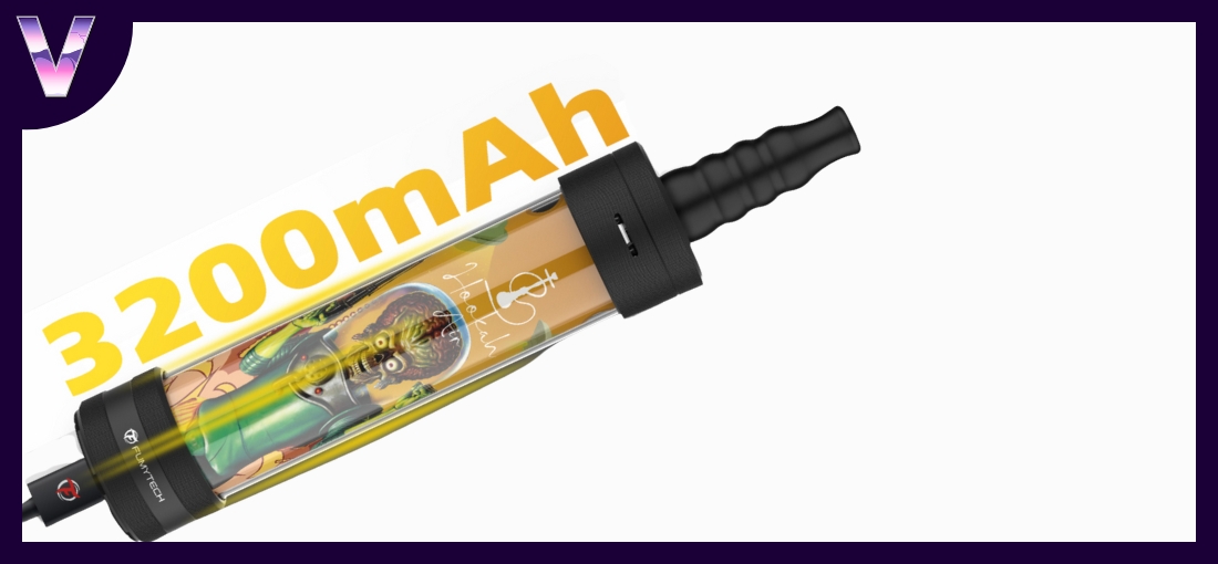 slider kit hookah air e-chicha de chez fumytech pas cher batterie