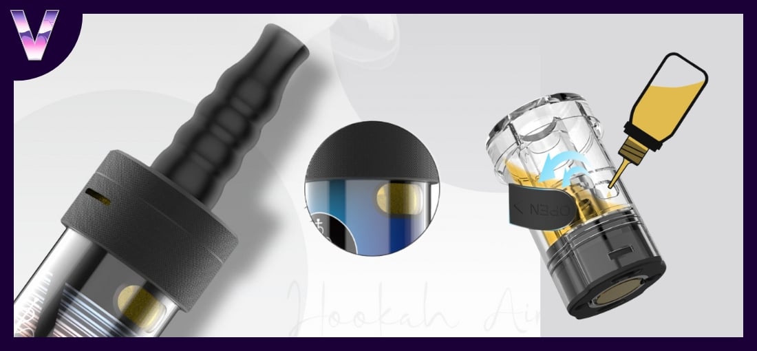 slider kit hookah air e-chicha de chez fumytech pas cher cartouche 6 ml