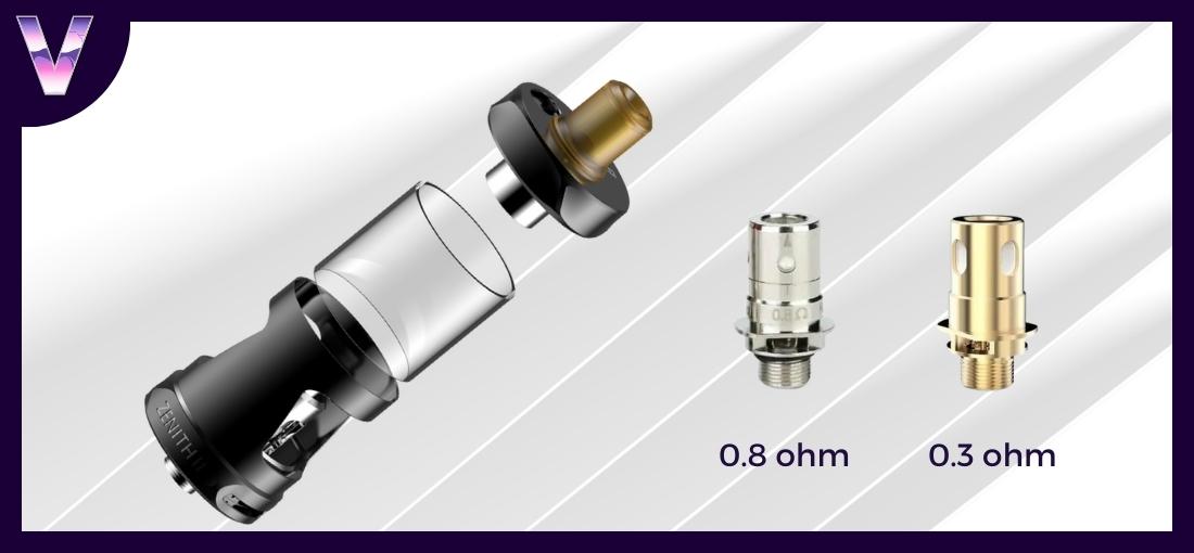 slider kit limax de chez innokin pas cher clearomiseur zenith 2 et resistance zenith