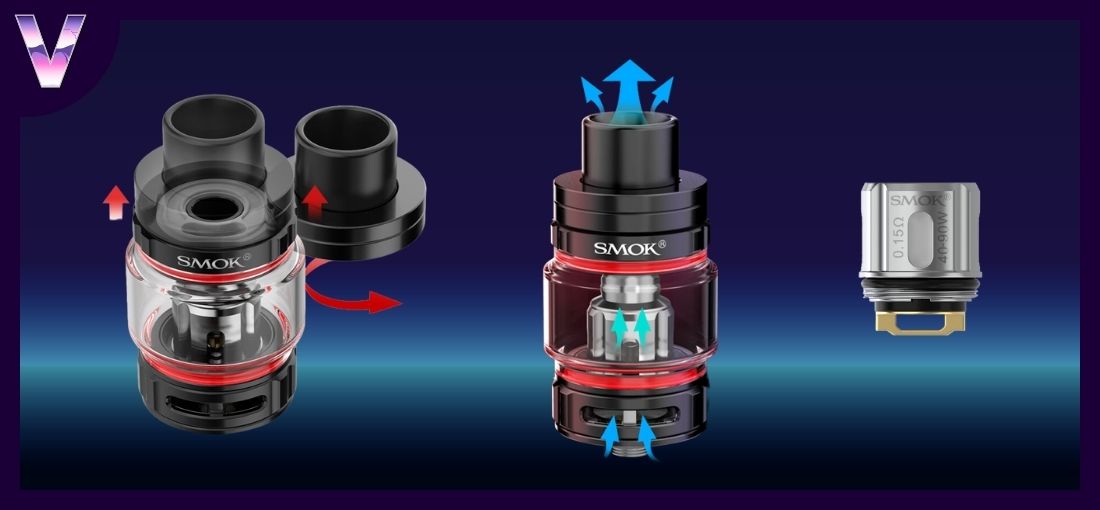 slider kit rigel de chez smoktech pas cher clearomiseur TFV9 et résistance