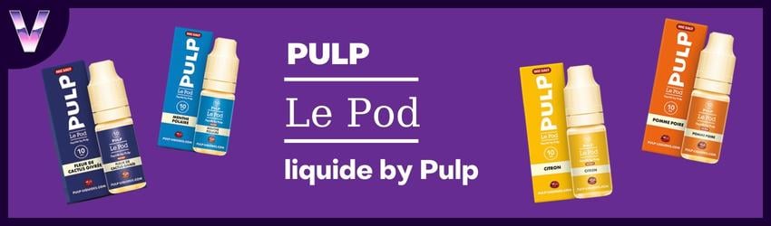 slider gamme eliquide le pod de la marque pulp pas cher